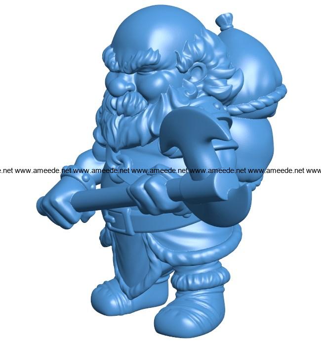 Santa Barbarian Man B003926 file stl free download 3D Model for CNC and 3d printer