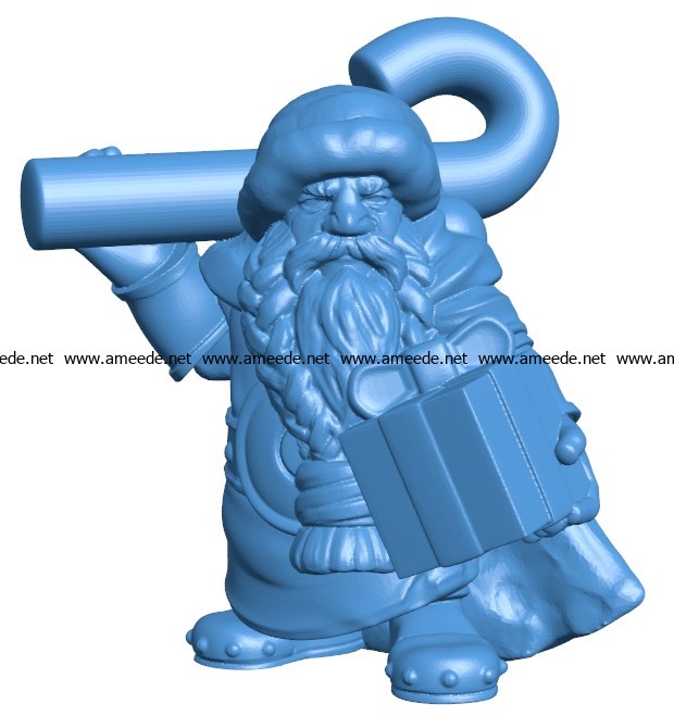 Santadwarf Man B003888 file stl free download 3D Model for CNC and 3d printer