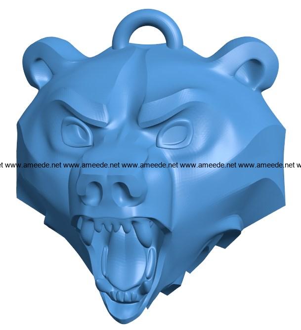 School of the Bear Medallion B004019 file stl free download 3D Model for CNC and 3d printer