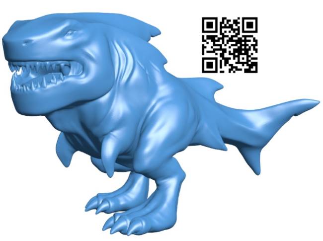 Shark Rex Print B004247 file stl free download 3D Model for CNC and 3d printer