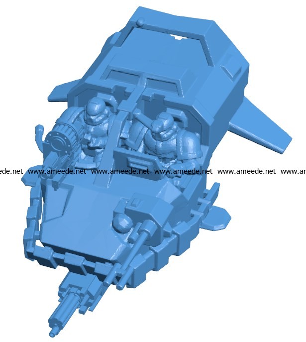 Ship land speeder tornado B003859 file stl free download 3D Model for CNC and 3d printer