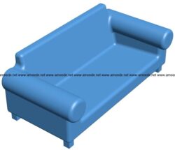 Simple Couch B003963 file stl free download 3D Model for CNC and 3d printer