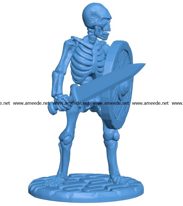 Skelly Short Sword and Shield B003892 file stl free download 3D Model for CNC and 3d printer