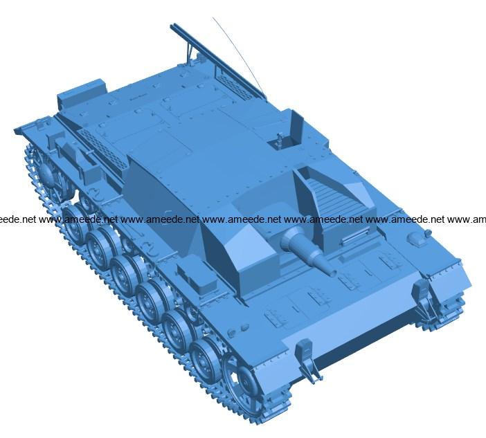 Sturmgeschutz Tank B004103 file stl free download 3D Model for CNC and 3d printer