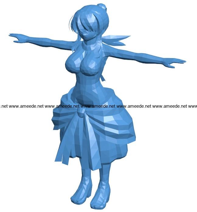 Suzune Women B004123 file stl free download 3D Model for CNC and 3d printer