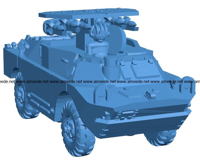 Tank BRDM 2 B004042 file stl free download 3D Model for CNC and 3d printer