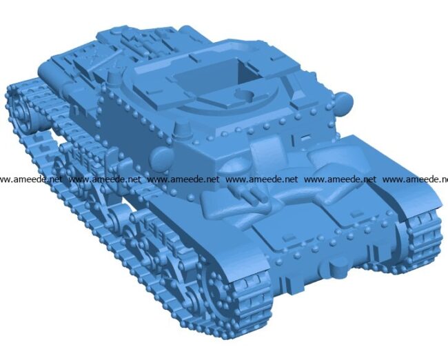 Tank Semovente B003826 file stl free download 3D Model for CNC and 3d printer