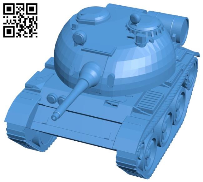 Tank tiny T-55 B004427 file stl free download 3D Model for CNC and 3d printer