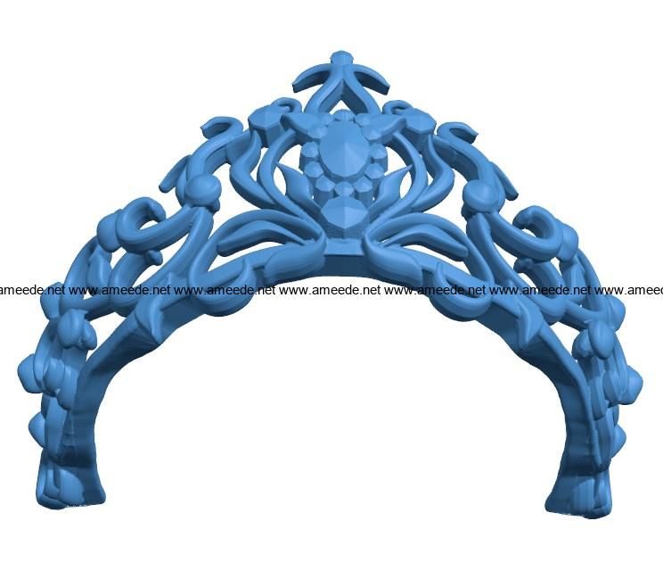 Tiara Crown B004011 file stl free download 3D Model for CNC and 3d printer
