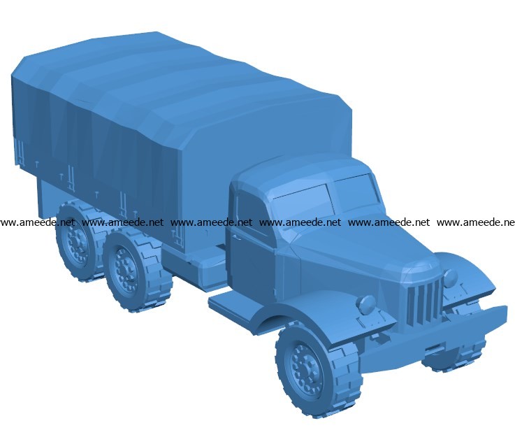 Truck ZiL-157 B003838 file stl free download 3D Model for CNC and 3d printer