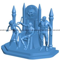 Vampire Diorama B003779 file stl free download 3D Model for CNC and 3d printer