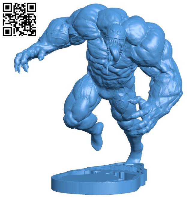 Venom Man B004197 file stl free download 3D Model for CNC and 3d printer