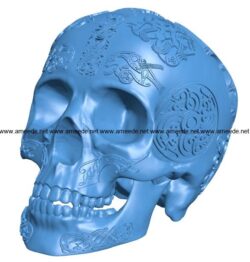 Viking Skull head B003991 file stl free download 3D Model for CNC and 3d printer