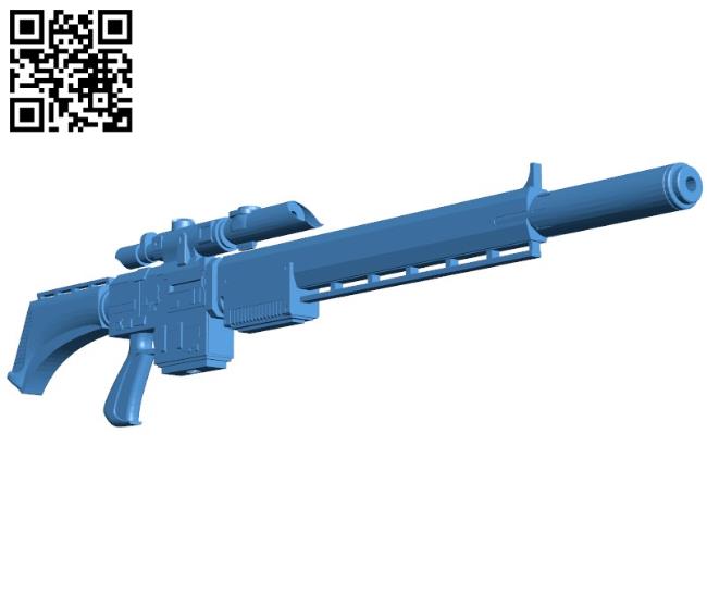 Vindicare rifle gun B004396 file stl free download 3D Model for CNC and 3d printer