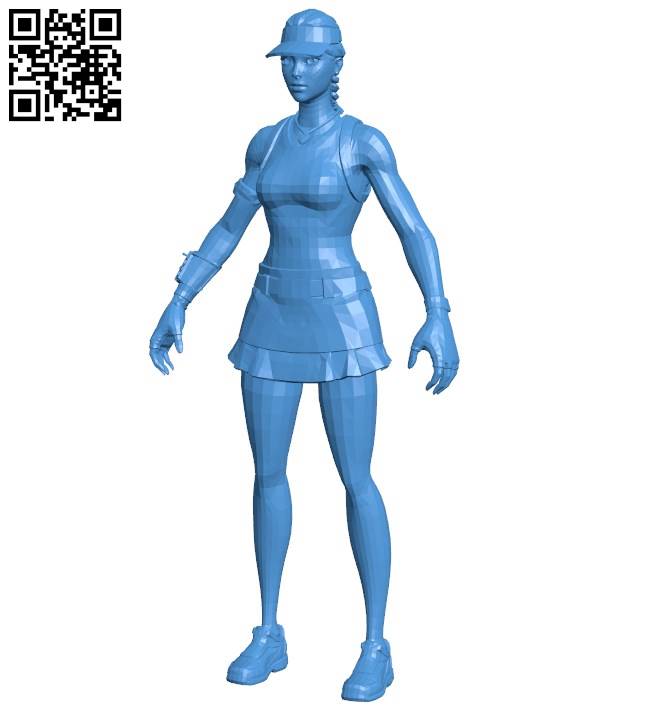 Volley girl B004228 file stl free download 3D Model for CNC and 3d printer
