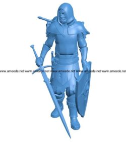 Wandering knight man B004034 file stl free download 3D Model for CNC and 3d printer