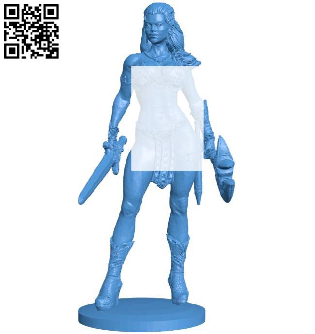 War maiden women B004373 file stl free download 3D Model for CNC and 3d printer
