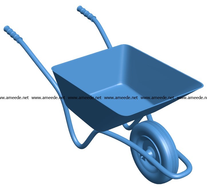 Wheelbarrow B003836 file stl free download 3D Model for CNC and 3d printer