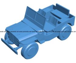 Willys jeep car B004092 file stl free download 3D Model for CNC and 3d printer