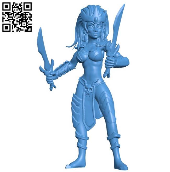 Witch elf women B004272 file stl free download 3D Model for CNC and 3d printer