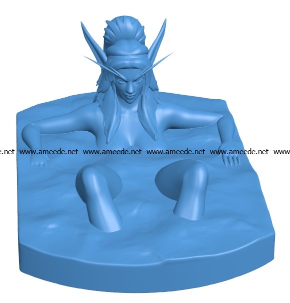 Woman Elf bath B003815 file stl free download 3D Model for CNC and 3d printer