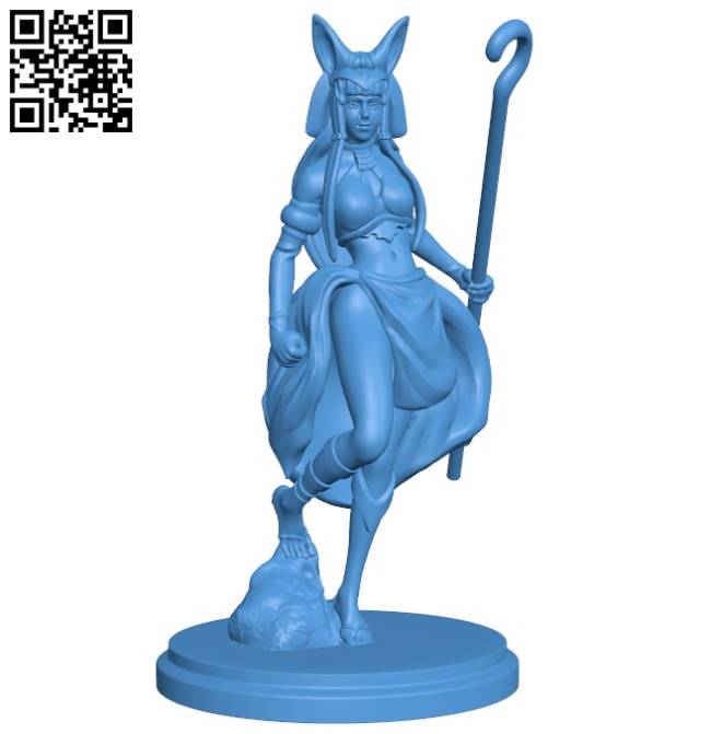 Woman Fox B004191 file stl free download 3D Model for CNC and 3d printer