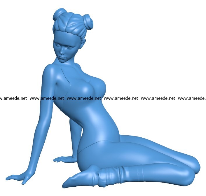 Woman GYM B003778 file stl free download 3D Model for CNC and 3d printer