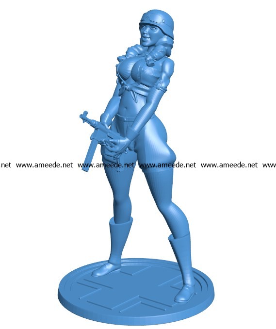 Woman Gerda B003890 file stl free download 3D Model for CNC and 3d printer