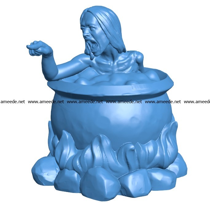 Woman hot tub B003845 file stl free download 3D Model for CNC and 3d printer