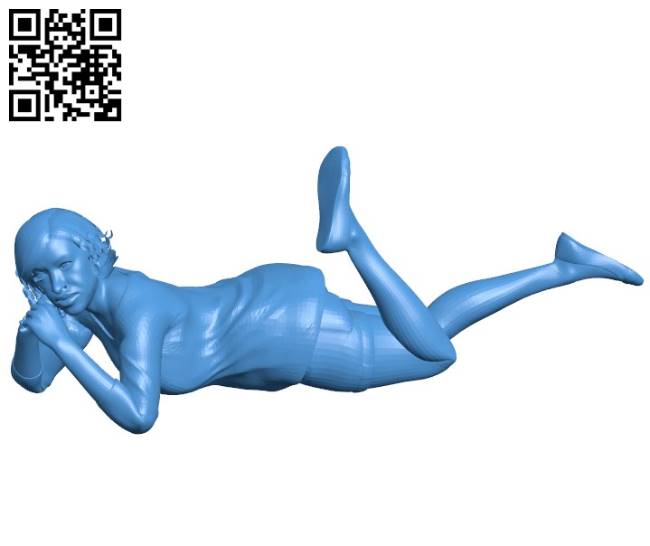 Woman on the floor B004204 file stl free download 3D Model for CNC and 3d printer
