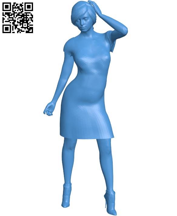 Woman pose B004208 file stl free download 3D Model for CNC and 3d printer