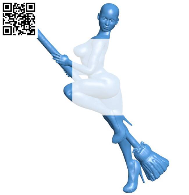 Woman witch B004209 file stl free download 3D Model for CNC and 3d printer