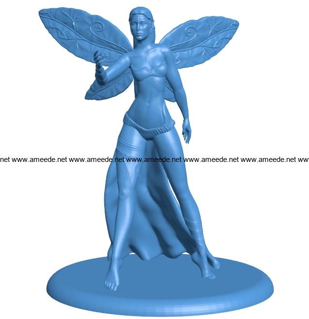Women Fey Goddess B004056 file stl free download 3D Model for CNC and 3d printer