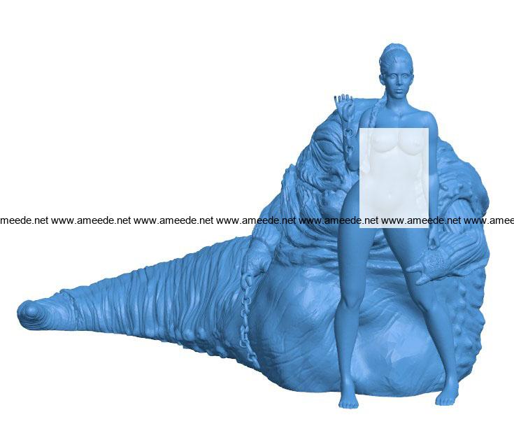 Women Jabbas Prisoner S00004 file stl free download 3D Model for CNC and 3d printer