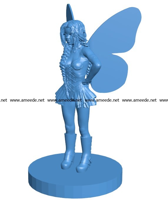 Women fairy B003819 file stl free download 3D Model for CNC and 3d printer