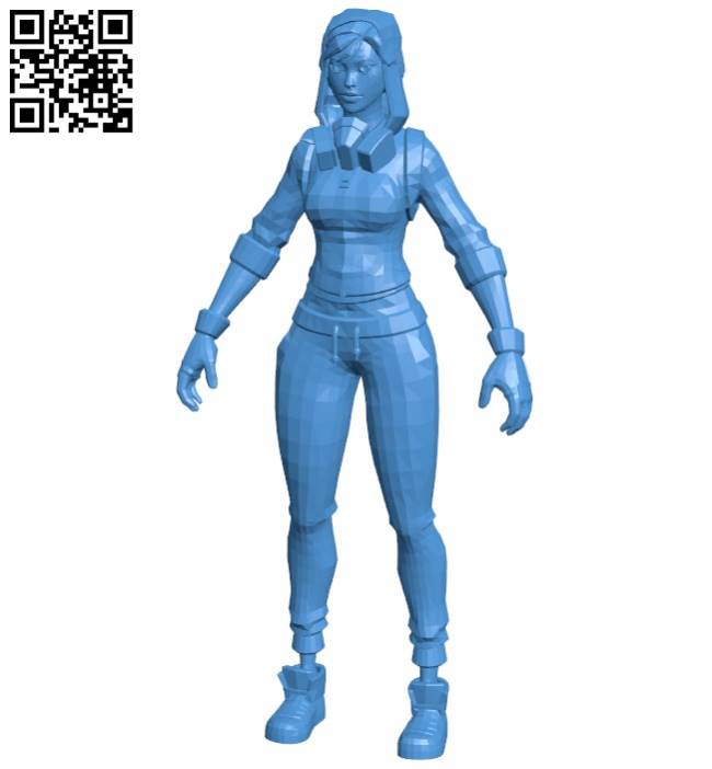 Women street artist B004231 file stl free download 3D Model for CNC and 3d printer