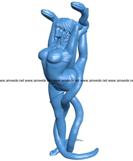 Yoga Woman B004055 file stl free download 3D Model for CNC and 3d printer