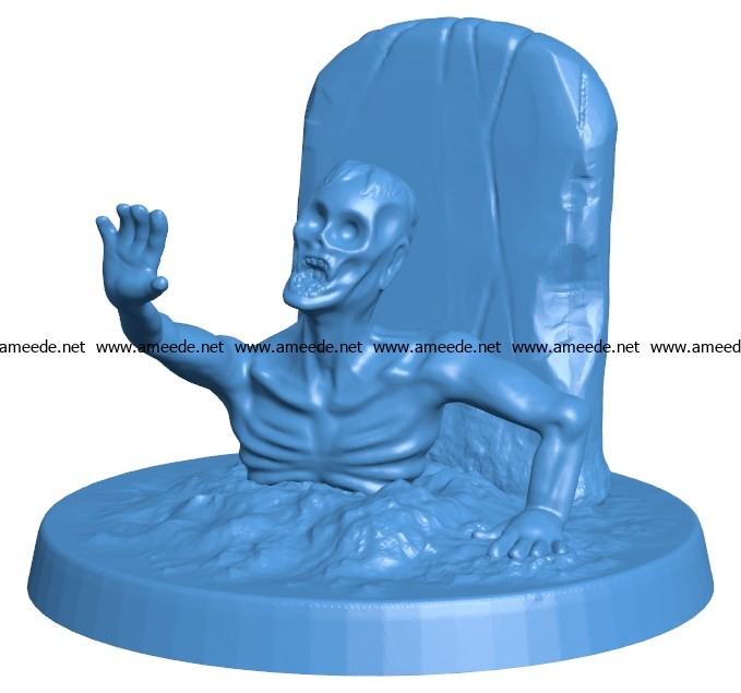 Zombie Emerging B003832 file stl free download 3D Model for CNC and 3d printer
