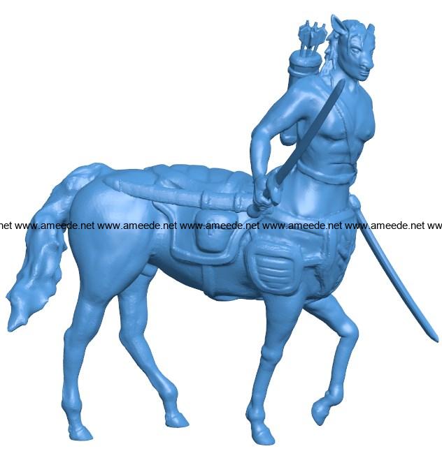 centaur with swords B003915 file stl free download 3D Model for CNC and 3d printer