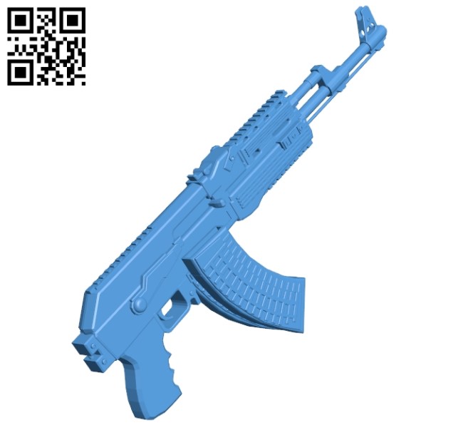 AK gun B004579 file stl free download 3D Model for CNC and 3d printer