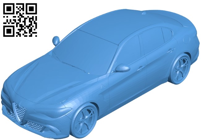 Alfa Romeo Giulia car B004582 file stl free download 3D Model for CNC and 3d printer