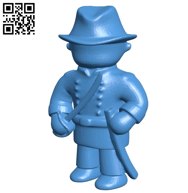 American officer man B004588 file stl free download 3D Model for CNC and 3d printer