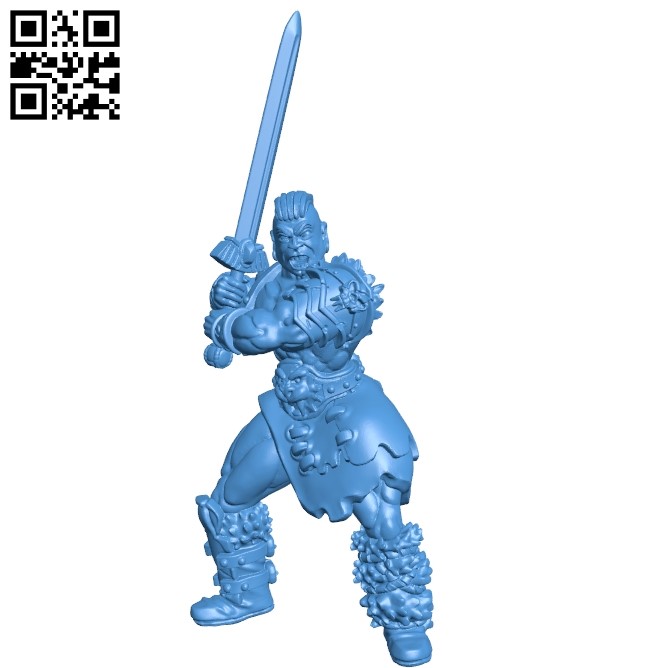 Angry barbarian B004782 file stl free download 3D Model for CNC and 3d printer