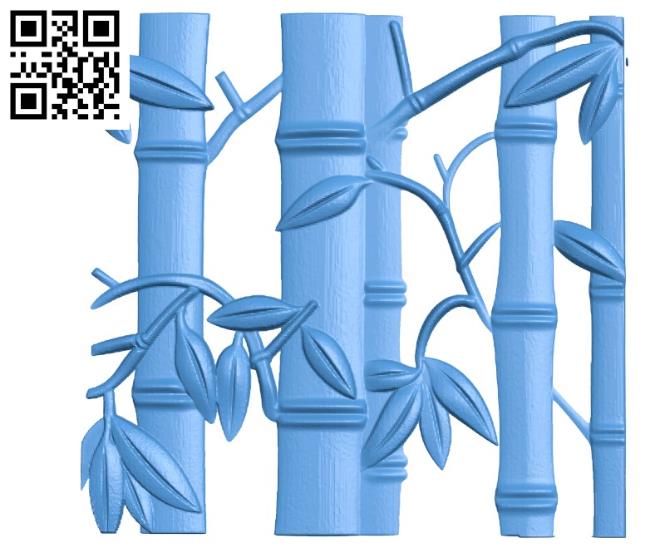 Bamboo Pattern flowers A003305 wood carving file stl for Artcam and Aspire jdpaint free vector art 3d model download for CNC