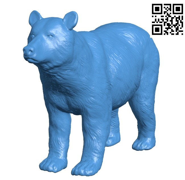 Brown bear figurine B004809 file stl free download 3D Model for CNC and 3d printer