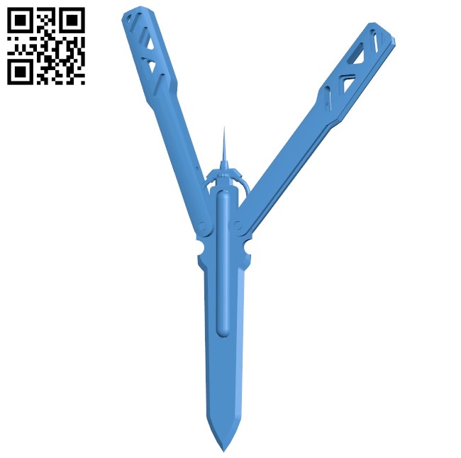Butterfly Knife B004812 file stl free download 3D Model for CNC and 3d printer