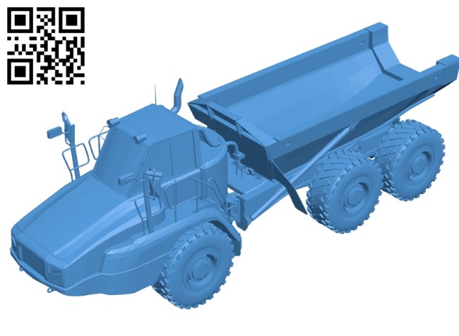 Cat 725C2 truck B004822 file stl free download 3D Model for CNC and 3d printer