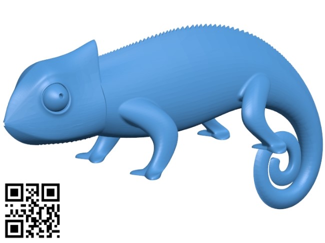 Chameleon figurine B004827 file stl free download 3D Model for CNC and 3d printer