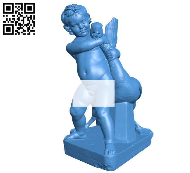 Child and goose B004828 file stl free download 3D Model for CNC and 3d printer