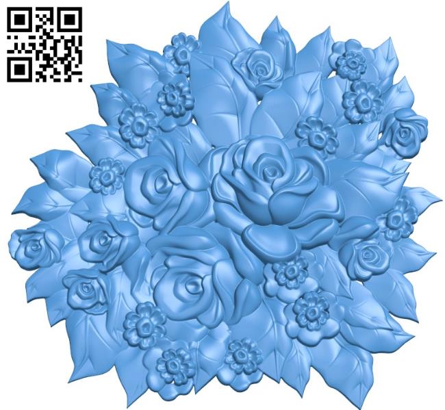 Floral ornament A003349 wood carving file stl for Artcam and Aspire jdpaint free vector art 3d model download for CNC